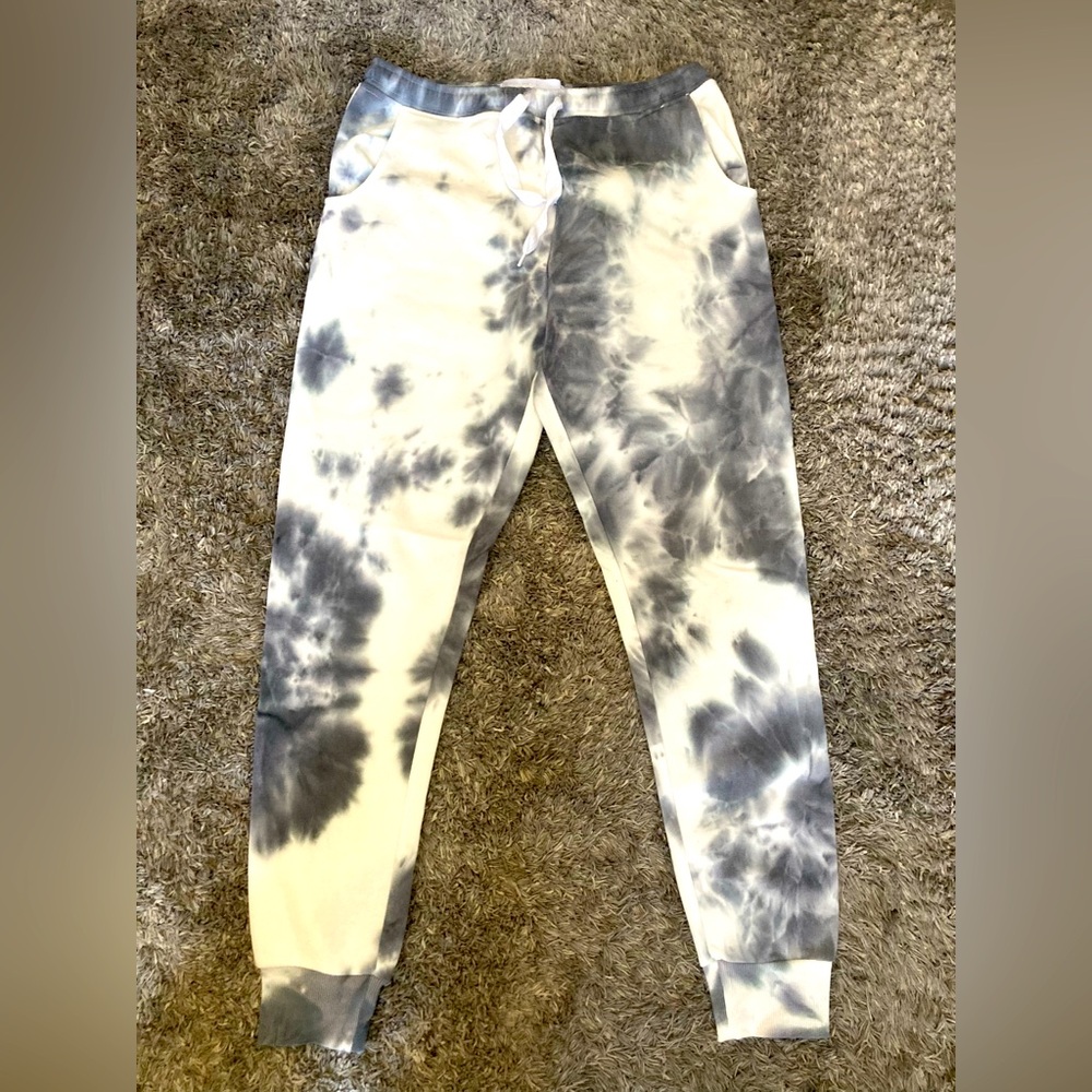 Refuge Athletics Sz Large Joggers Gray Tie Dye Casual Sweatpants Relaxed